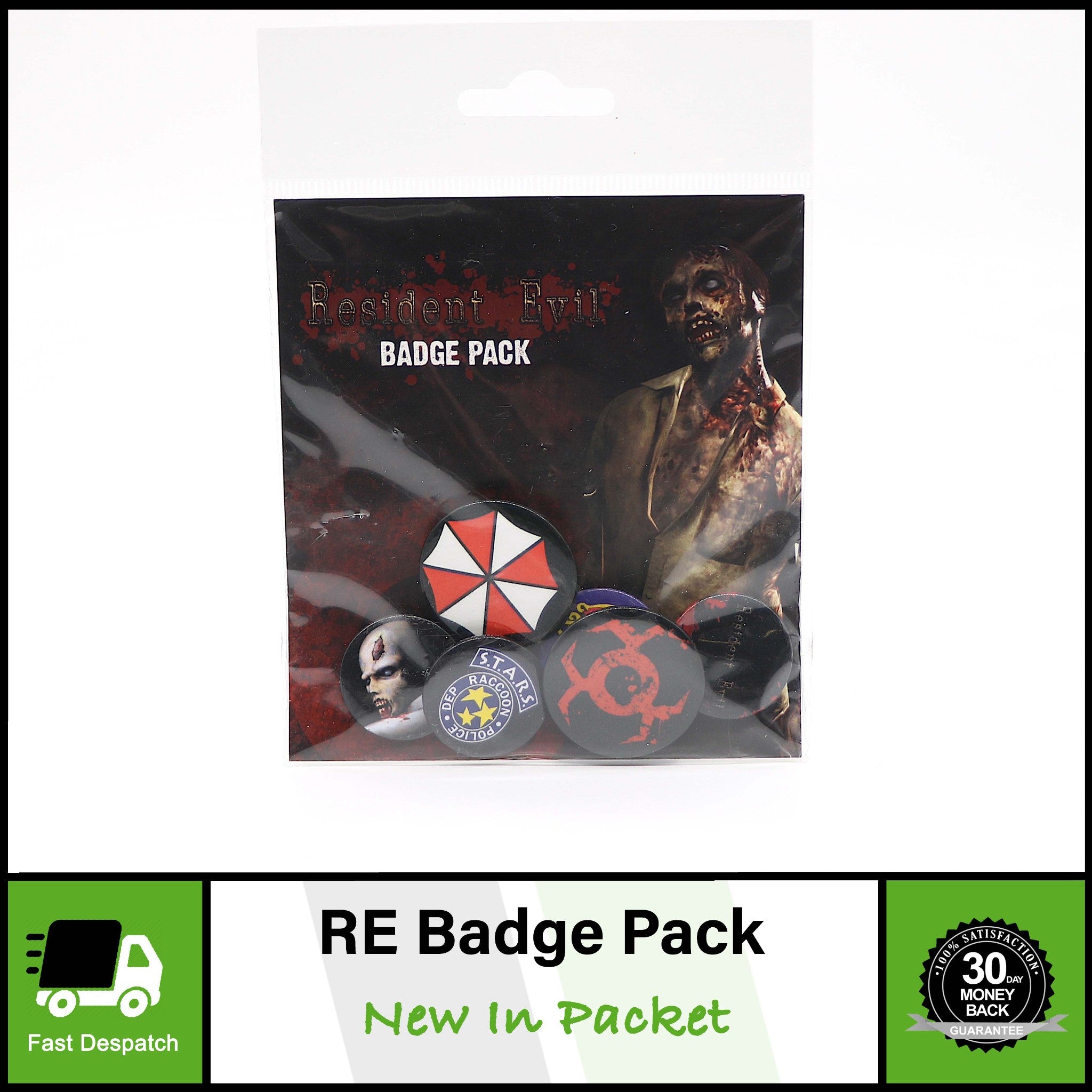 Resident Evil | Promo Collectors Badge Pack | Set Of 6 Pin Badges | New