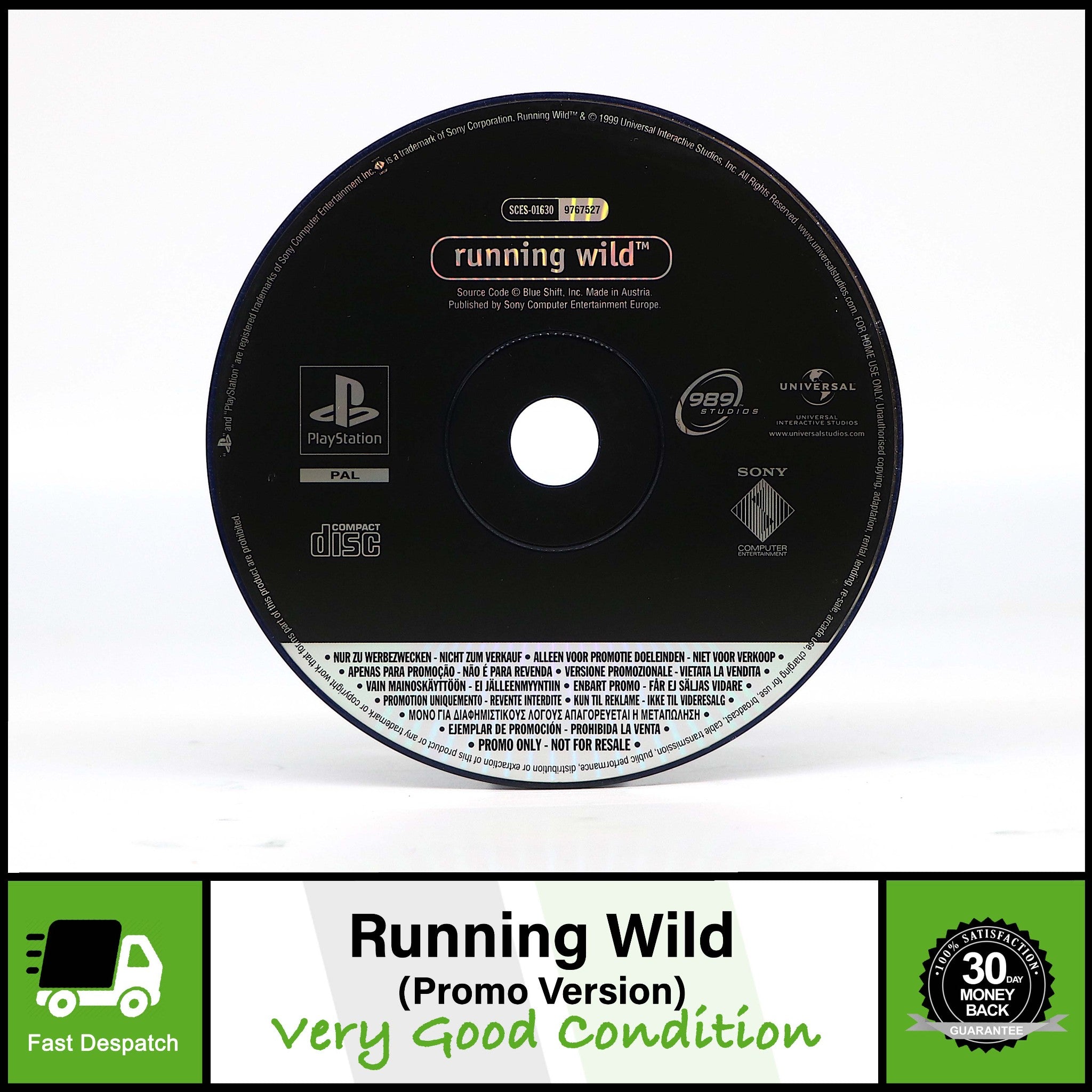 Running Wild | Sony PS1 Game | Promo Version | Very Good Condition!