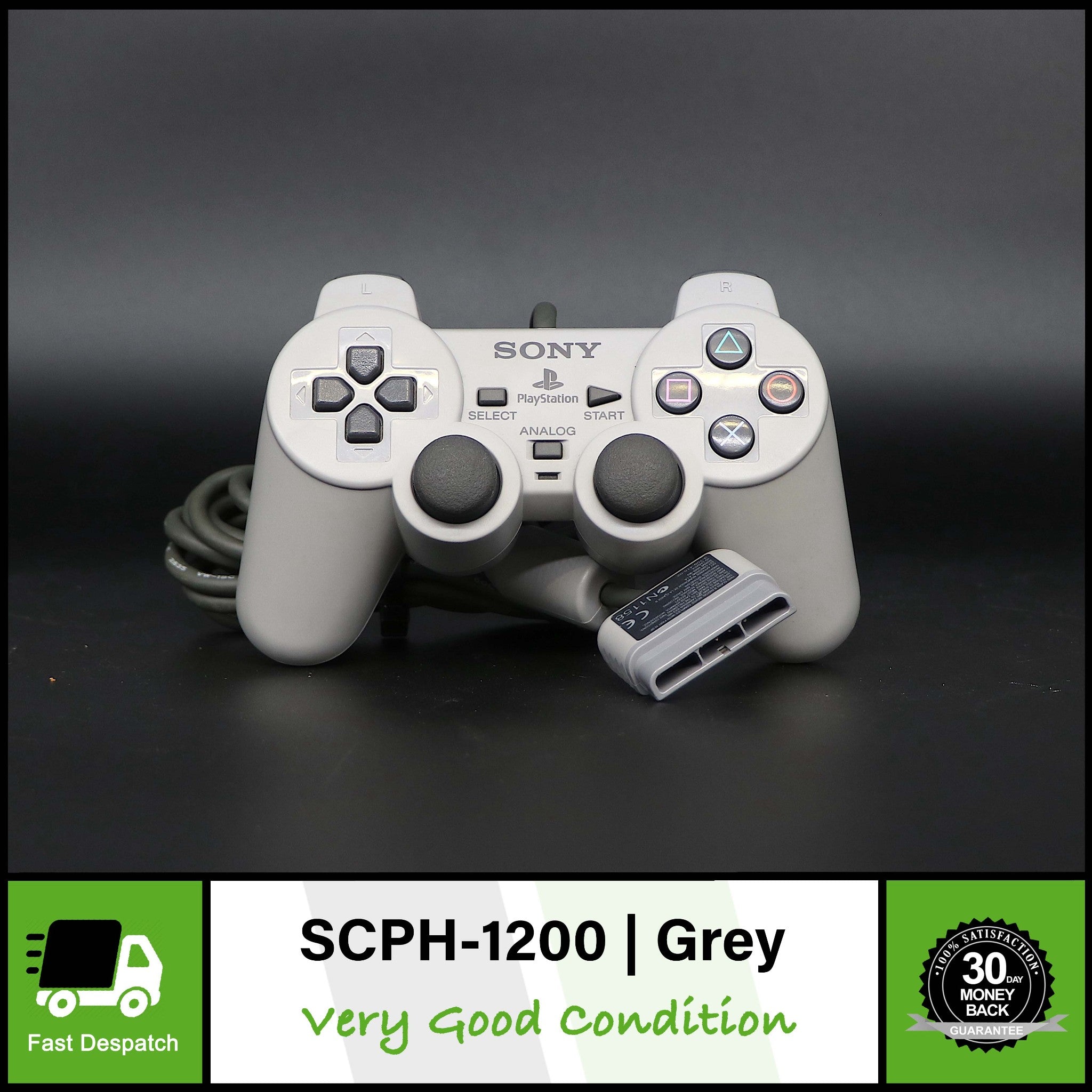 PS1 Dual Shock Controller Gray scph-1200 (Sony)