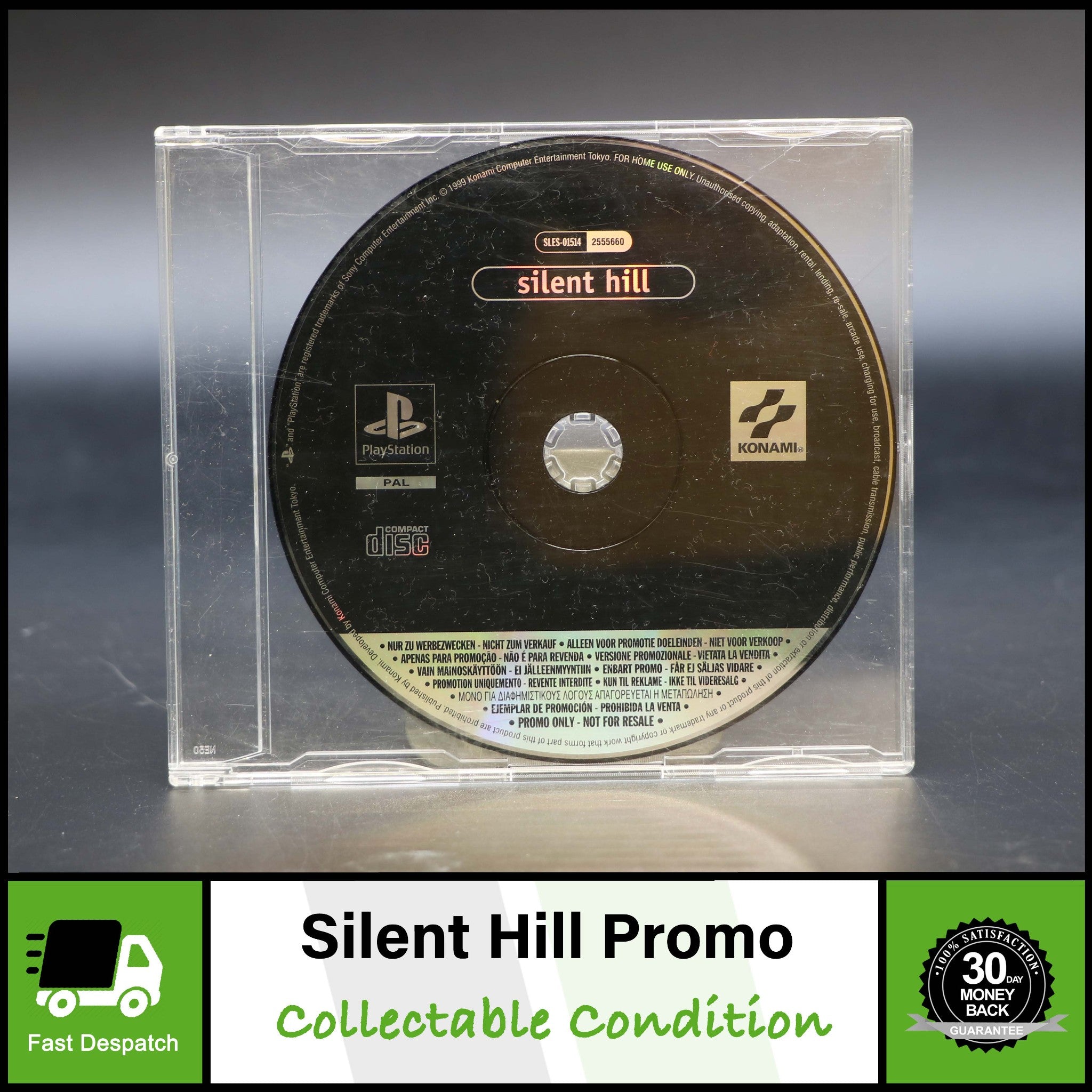 Silent Hill Promo | Sony PS1 Playstation PSOne Game | SLES-01514 Disc
