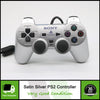 Official Sony Satin Silver Dualshock 2 Controller Control Pad for PS2 | VGC