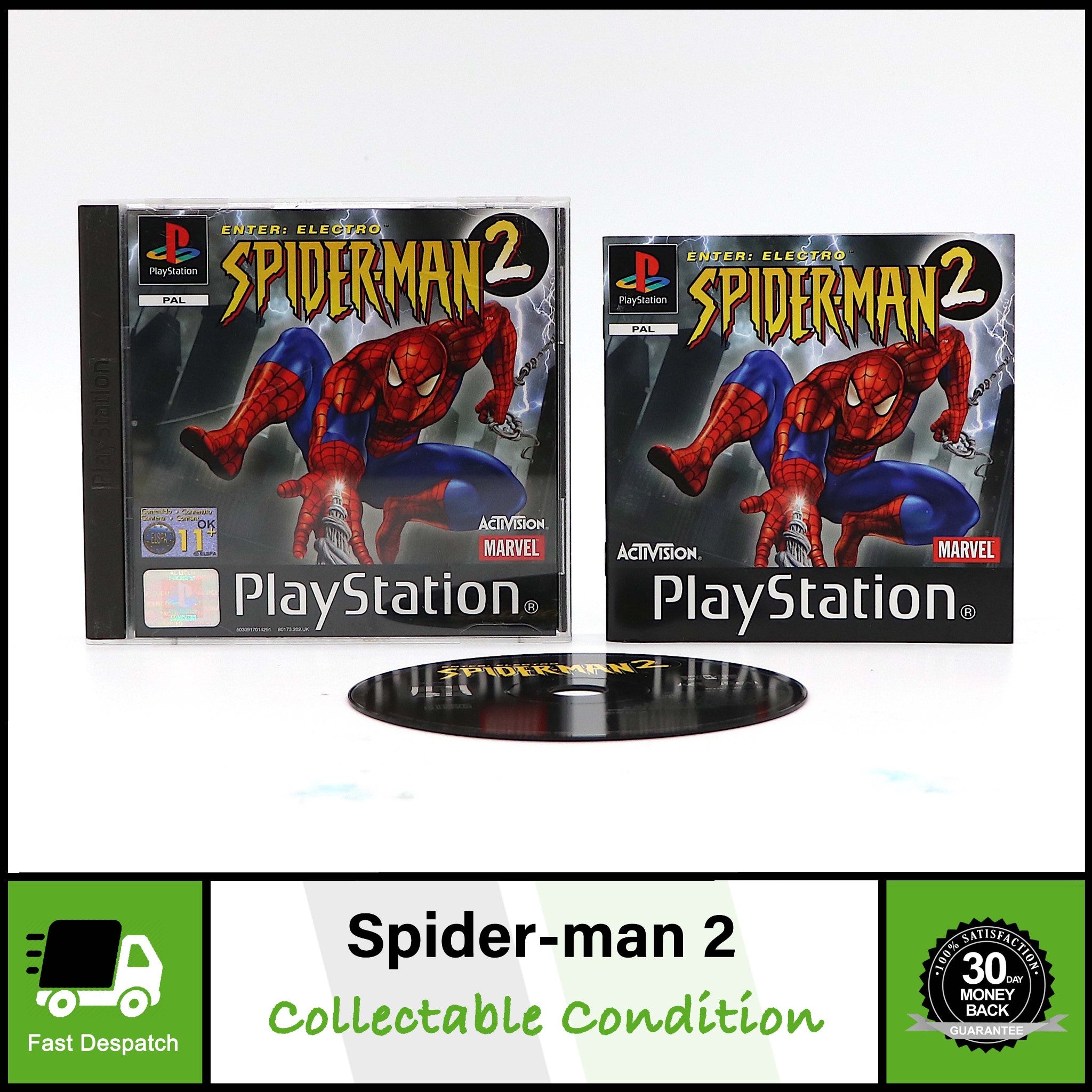 Spiderman 2 Enter Electro | Playstation PSONE PS1 Game | Collectable Condition