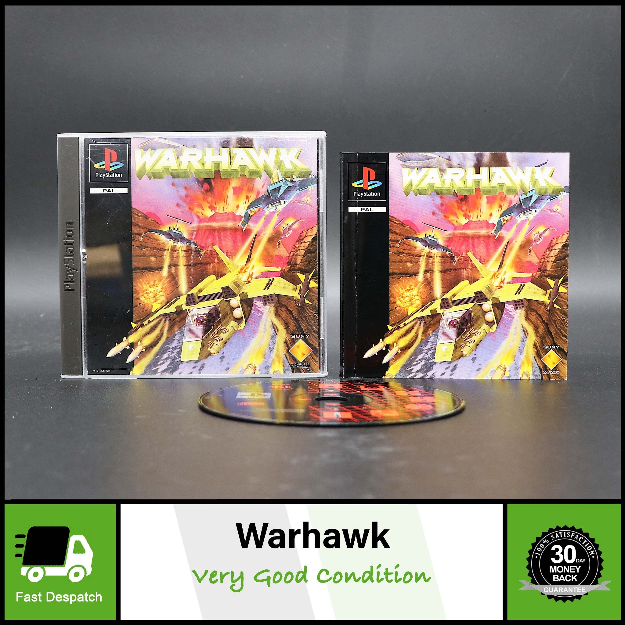 Warhawk | Sony PS1 Playstation PSOne Game | Very Good Condition