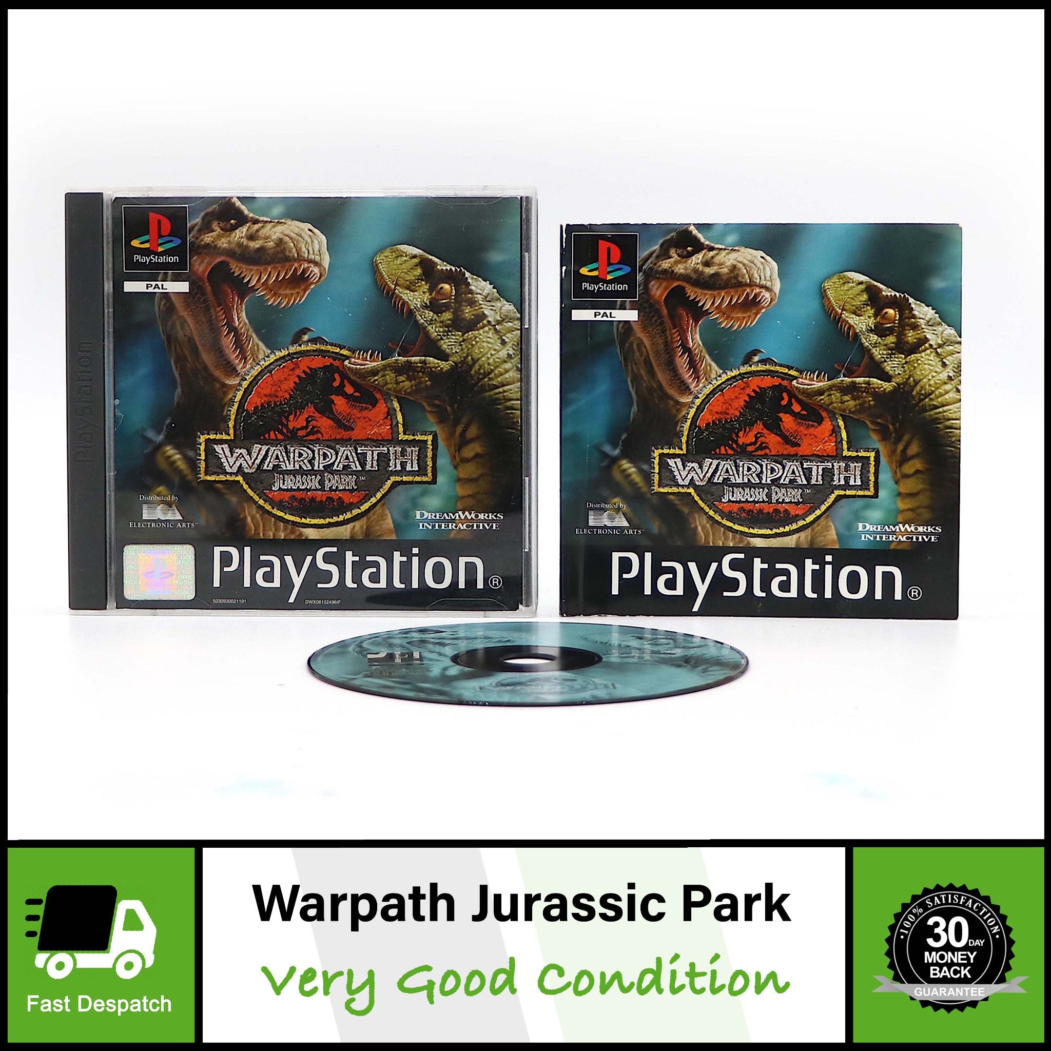 Warpath Jurassic Park | Playstation PSONE PS1 Game | Very Good Condition